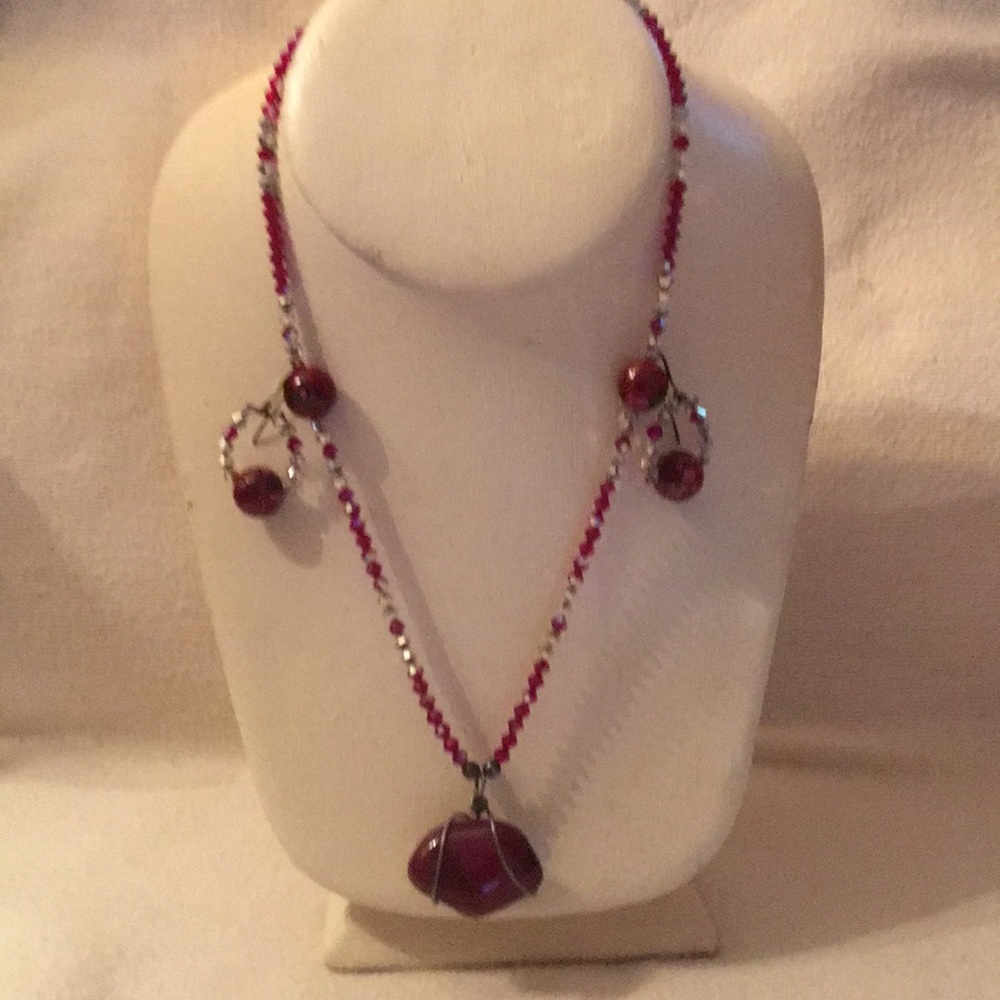 Necklace and earrings